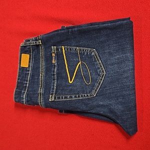 Seven7 sunset bermuda denim shorts dark Deming size 10 EUC